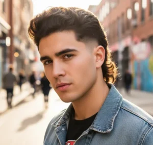 Taper Fade Medio Mullet Moderno