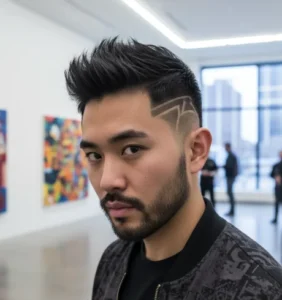 Taper Fade con Línea de Tattoo