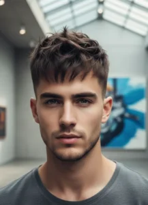 Taper Fade Texturizado con Textura Hacia Adelante